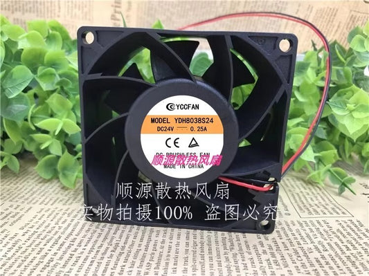 YCCFAN YDH8038S24 8038 DC24V 0.25A 2-wire inverter cooling fan