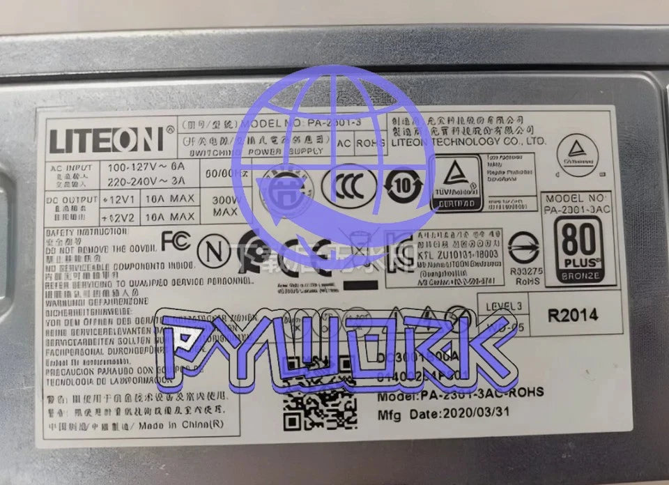 1Pcs For PA-2301-3 300W Power Supply 6Pin + 4Pin