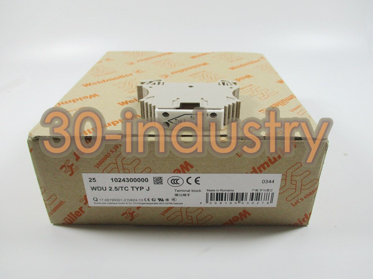 50pcs Weidmuller WDU2.5/TC TYP J Thermocouple Terminal Pack - WEIDMULLER