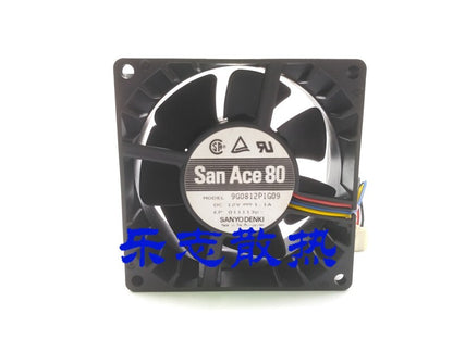 Sanyo SanAce80 9G0812P1G09 8038 DC12V 1.1A 8CM 4-Wire Cooling Fan