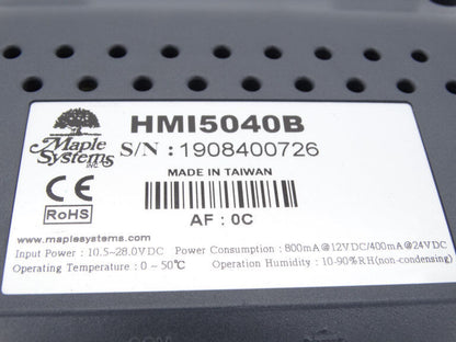 MAPLE SYSTEMS HMI5040B - HMI Panel with 1024x500 Resolution and 2ms Response Time - MAPLE SYSTEMS