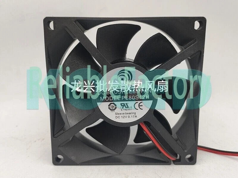 1 PCS POWER LOGIC Fan PL80S12H DC12V 8025 8CM 2 wire cooling fan