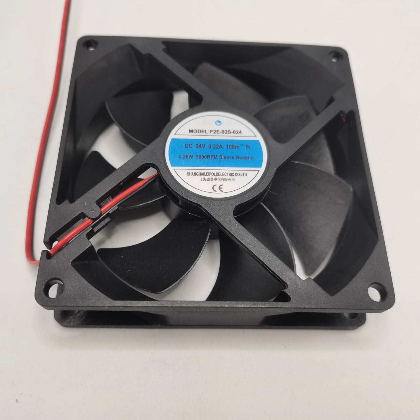 1PCS F2E-92S-024 9025 DC24V 0.22A 9CM 2-Wire Cooling Fan