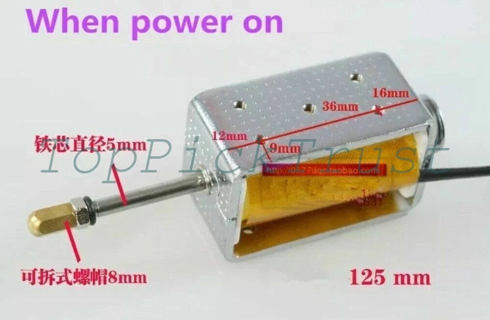 35mm 12V 24V 220V Long-Stroke Large Solenoid Electromagnetic Push-Pull Actuator