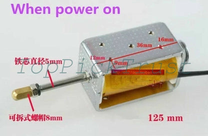 35mm 12V 24V 220V Long-Stroke Large Solenoid Electromagnetic Push-Pull Actuator
