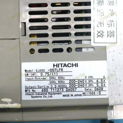 Used 1PC Hitachi Inverter SJ200-007LFR 0.75KW 220V Inverter - HITACHI