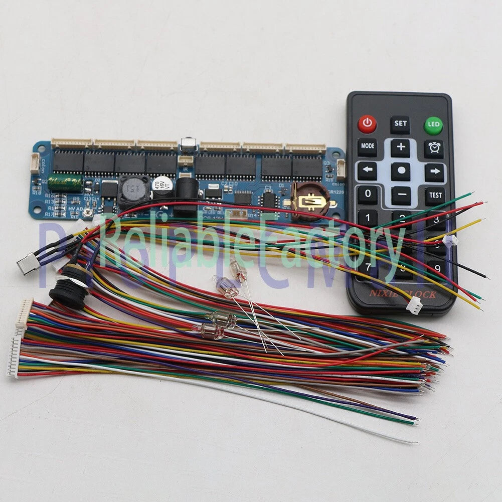 Universal Nixie Tube Clock 6 Digit+Remote Control Kit for IN12 IN14 IN18 qs30-1