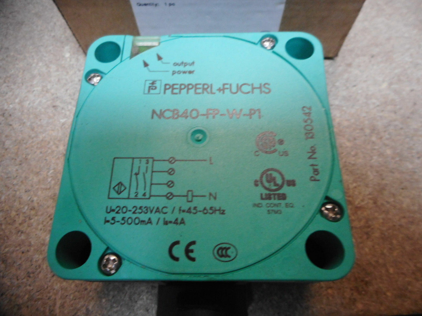 NCB40-FP-W-P1 Proximity Switch - PEPPERL+FUCHS
