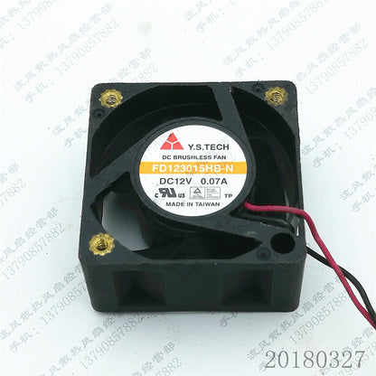 Y.S.TECH FD123015HB-N 3015 DC12V 0.07A 3CM 2-wire silent cooling fan