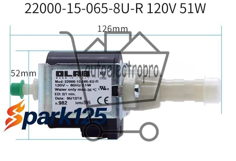 1PC FOR 22000-15-065-8U-R micro electromagnetic water pump 120V