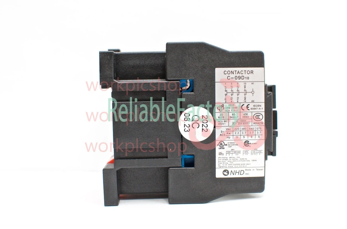 NHD C-09D10A7 magnetic contactor for 3HP motor, 24V coil, normally open