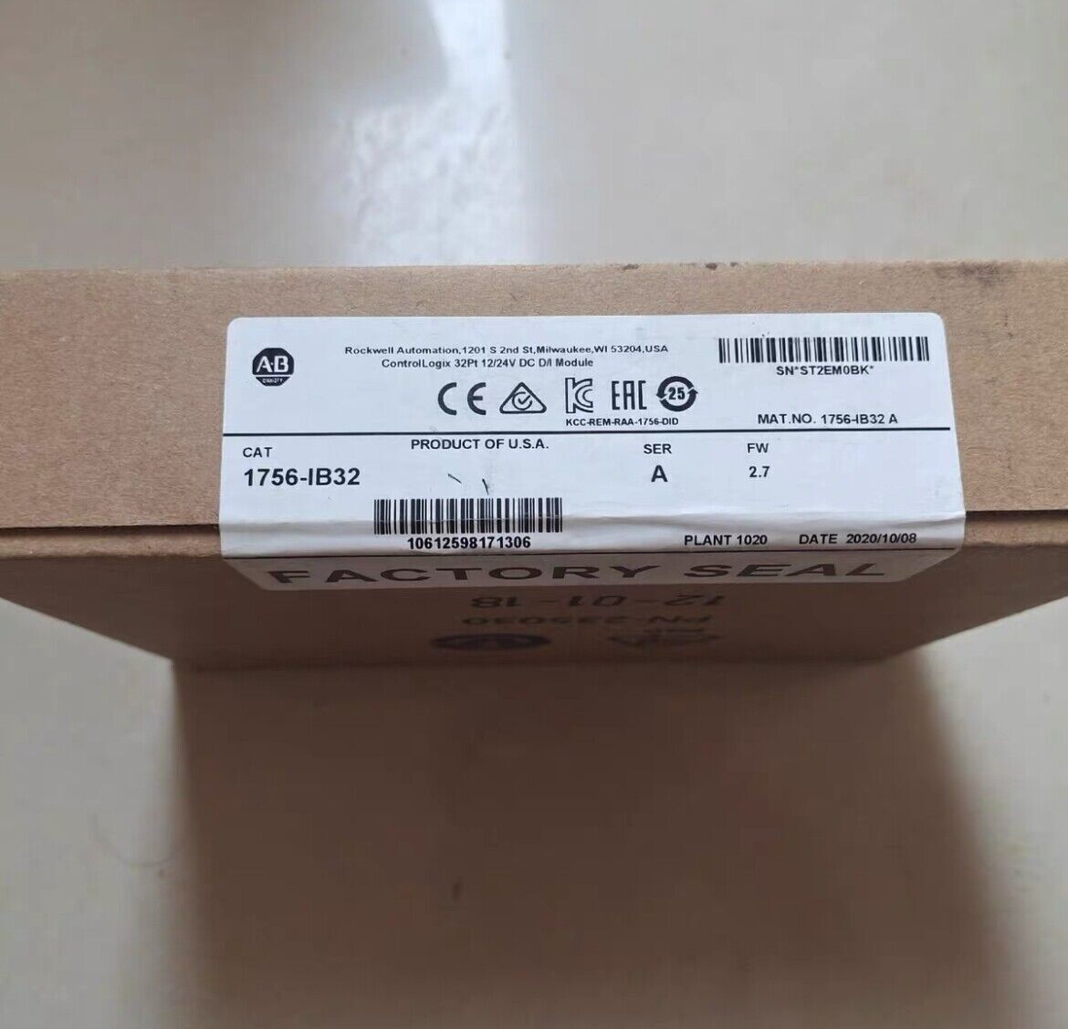 ControlLogix 12/24V Module 1756IB32 – Factory Sealed - CONTROLLOGIX