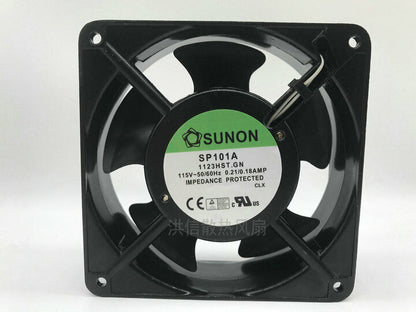 new SUNON SP101A 1123HST.GN 115V 0.21/0.18AMP 12038 cooling fan