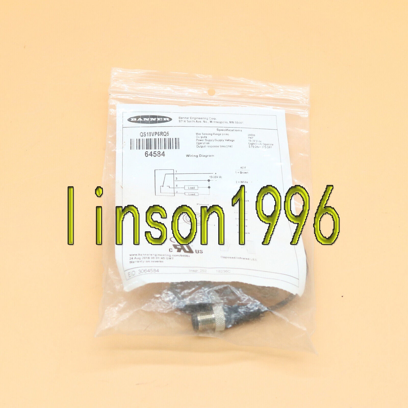 1 piece QS18VP6RQ5 Banner Photoelectric Sensor Stock - LIANLI