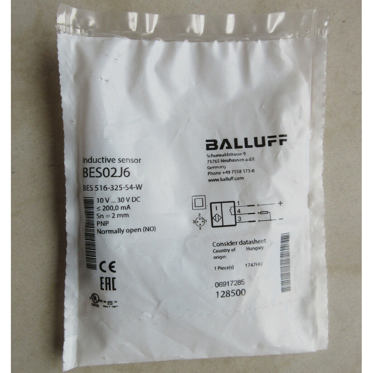 new 1pc balluff bes 516-325-s4-w proximity switch - BALLOFF