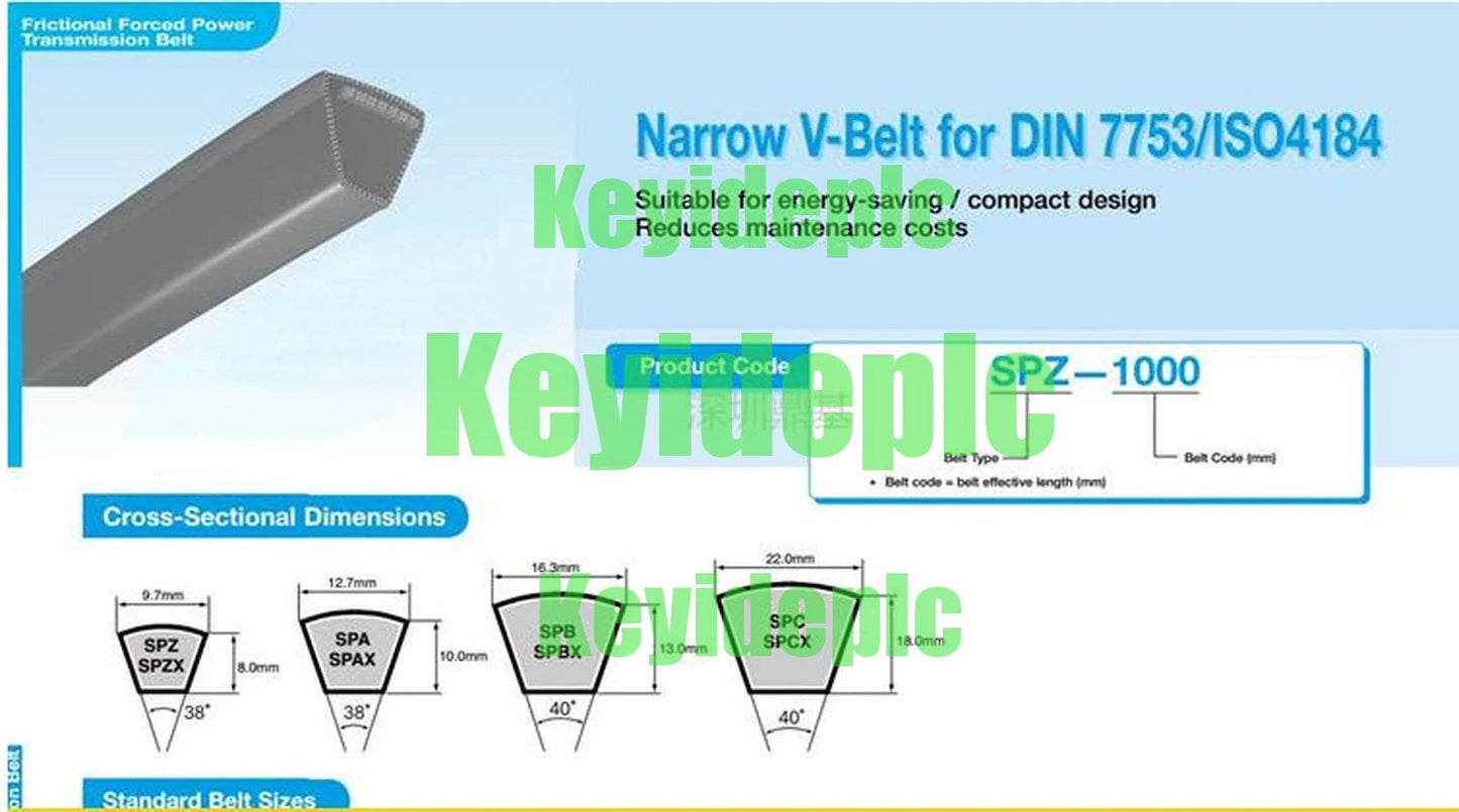 1pcs SPZ1037LW SPZ1047LW SPZ1060LW V-belt #ke