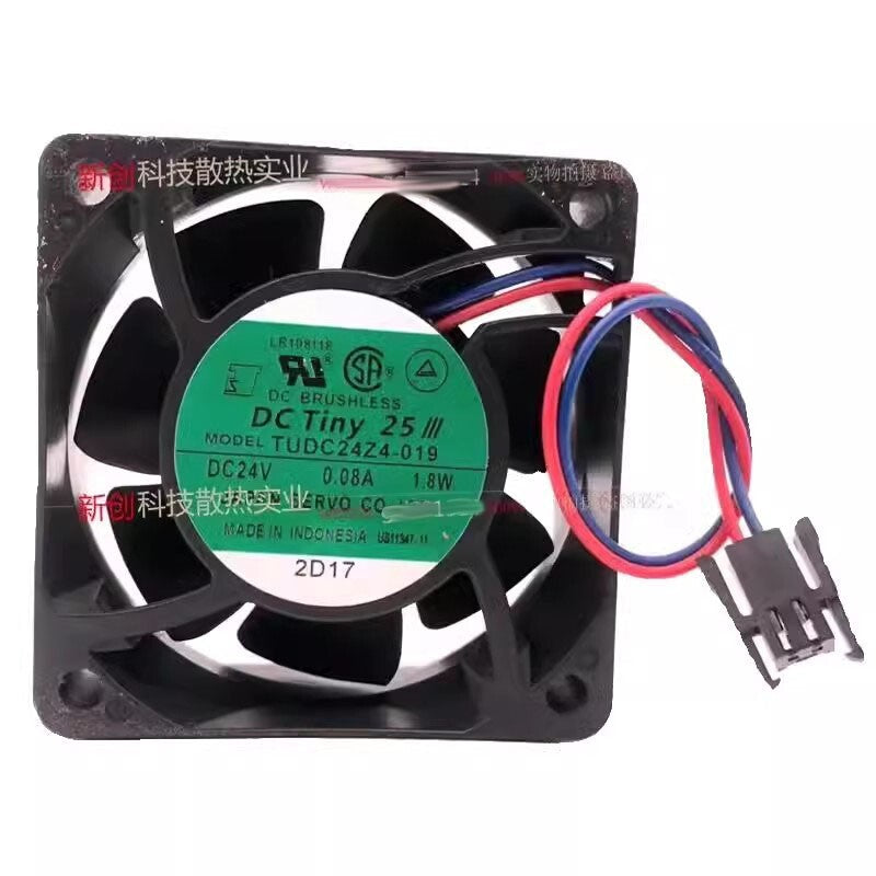 Servo TUDC24Z4-019 DC24V 0.08A 1.8W 6CM 2-Pin Inverter Cooling Fan