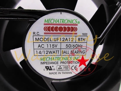 MECHATRONICS UF12A12 BTH AC115V 14/12W 12038 Aluminum Frame Cooling Fan