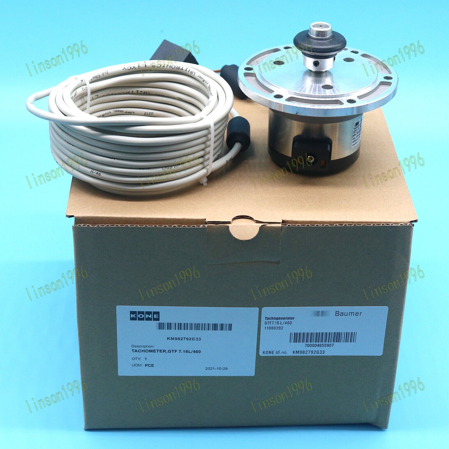 1PC Tachogenerator HUBNER GTF7.16L/460 KONE - HUBNER