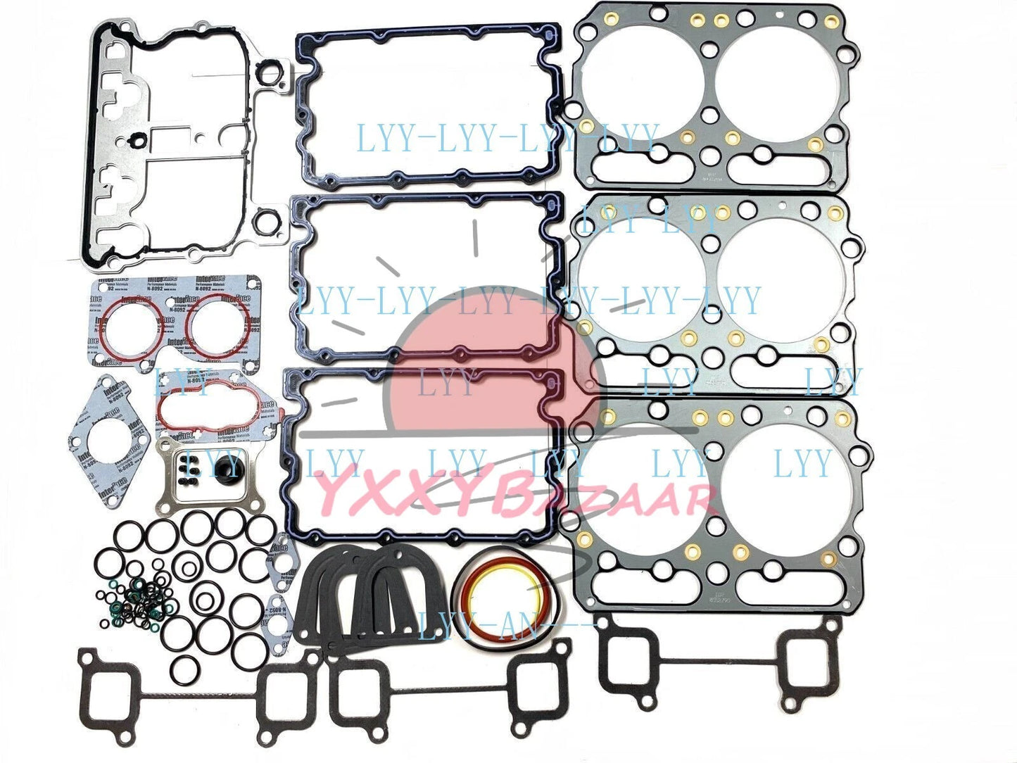 Upper Head Gasket Set Fits For Cummins N14 CELECT 4089371 4024928, 3803716 ~