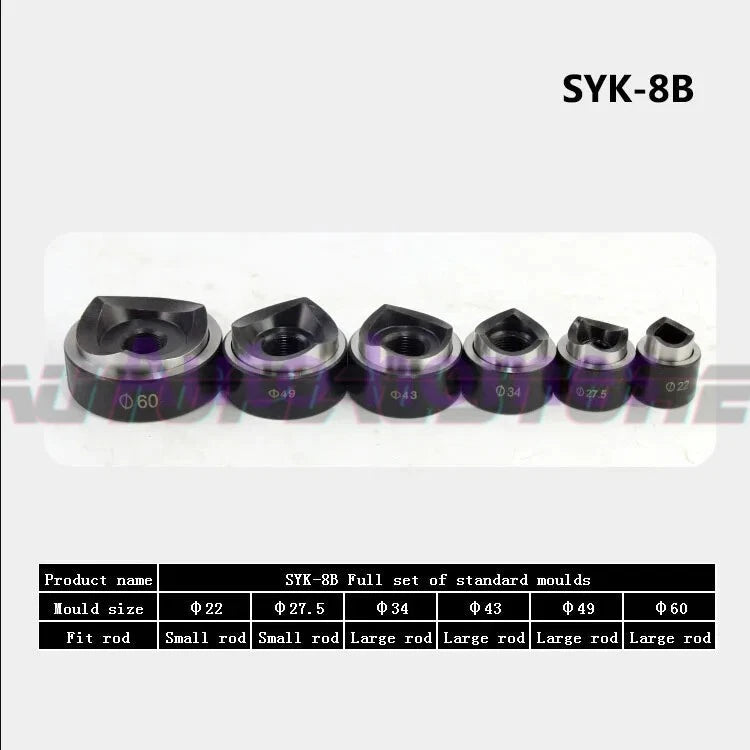 1X for SYK-8A/8B/15 16-141mm Hydraulic Hole Punch Die 16,20,26.2,32.6,39,51mm #
