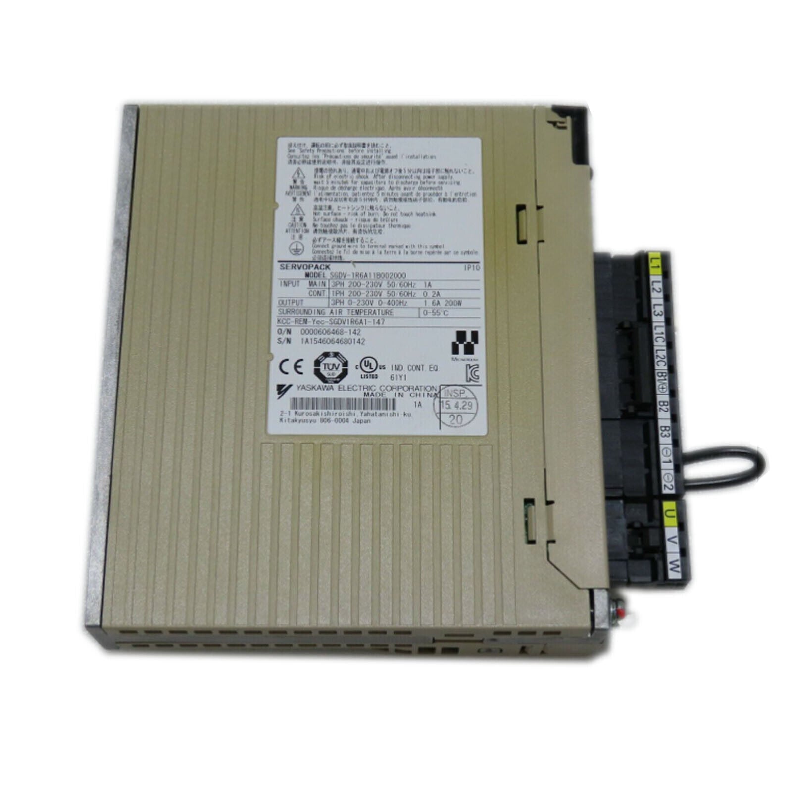 SGDV-1R6A11B002000 Servo Driver - YASKAWA