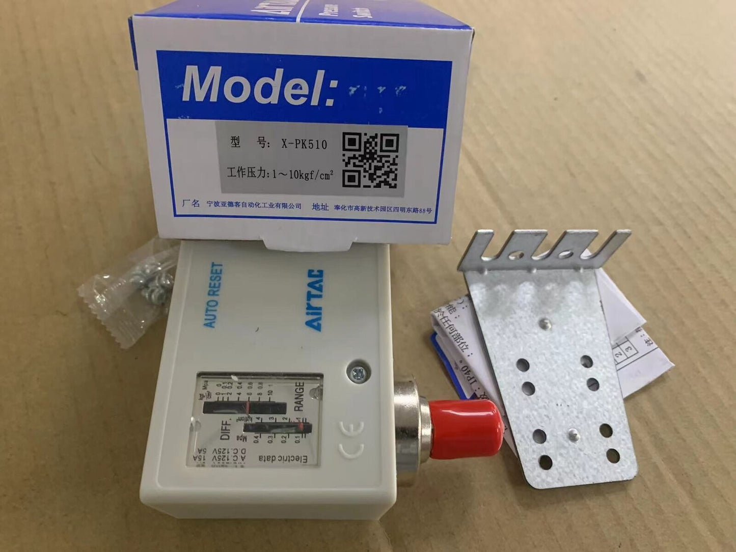 AirTAC PK510 pneumatic mechanical pressure switch 0.1MPa~1.0MPa/1kg~10kg