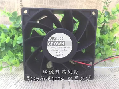 CROWN AGB09238B24M 9038 DC24V 0.45A 9CM 3-Wire Cooling Fan