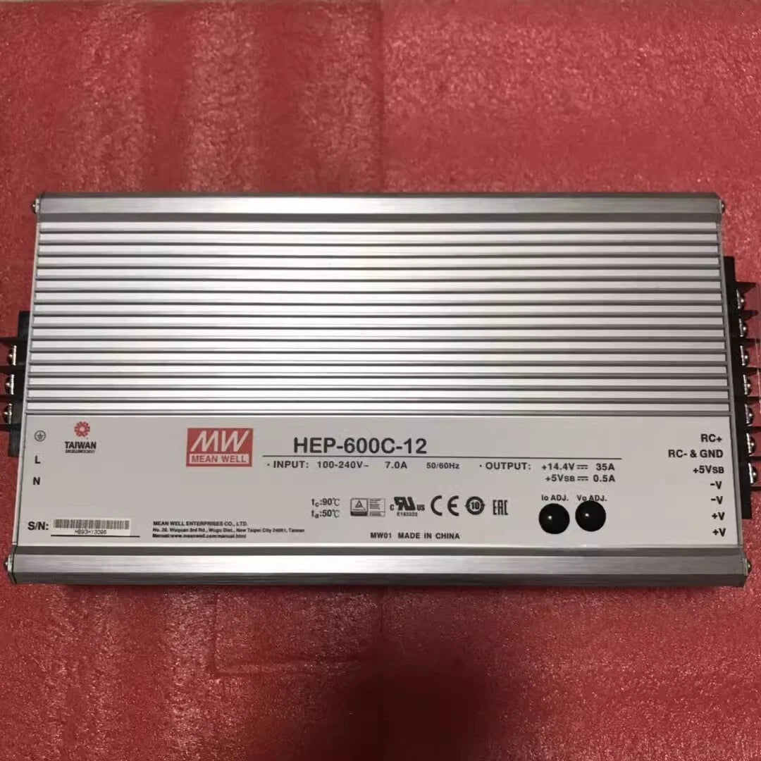Meanwell HEP-600C-12 14.4V 35A Aluminum Case Tape Filled PFC 3-Stage Charger