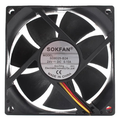SOKFAN SD8025-B24 8025 24V 0.15A 8cm 3-wire inverter cooling fan