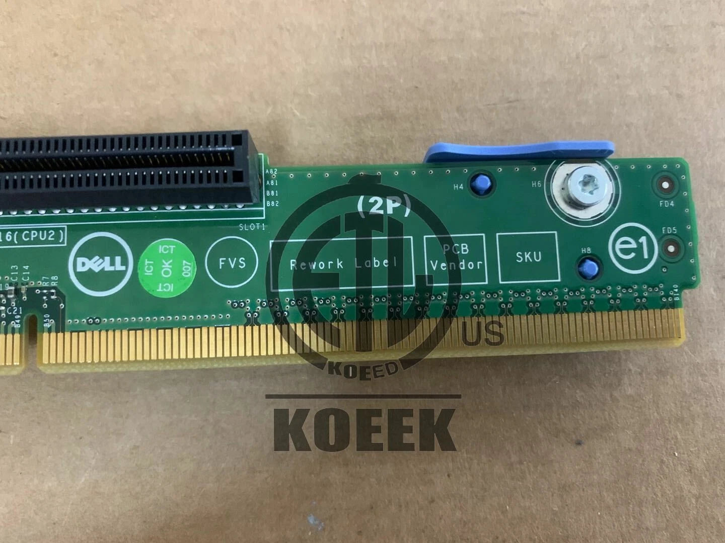 for Dell PowerEdge R420 PCIe 2P Dual CPU Riser Card Board 7KMJ7 07KMJ7