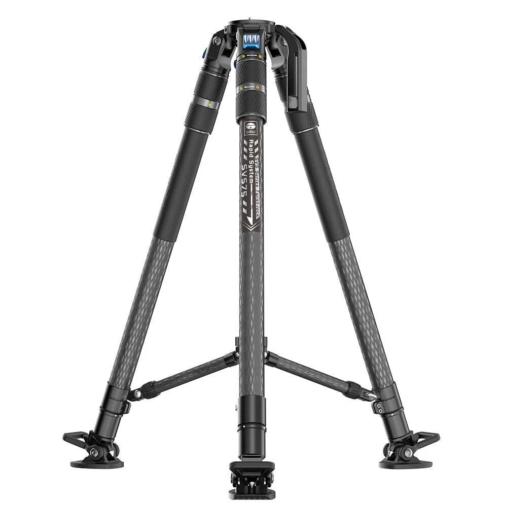 FOR SIRUI SVS75 Carbon Fiber Video Camera Tripod SVH15 Fluid Head OneStep