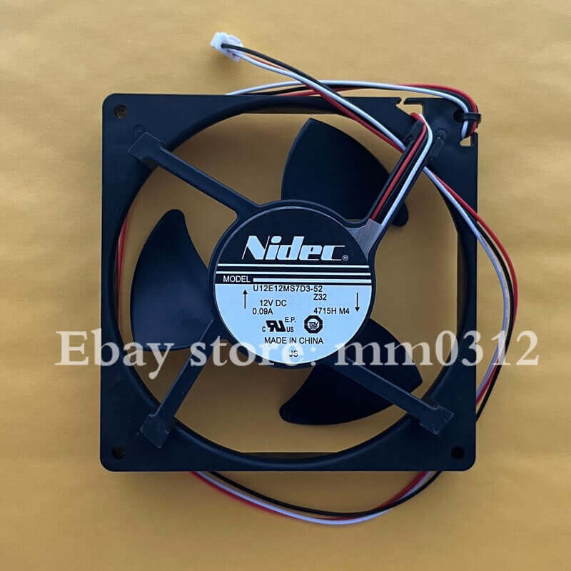 Nidec MODEL U12E12MS7D3-52Z32 12VDC 3-Wire Cooling Fan