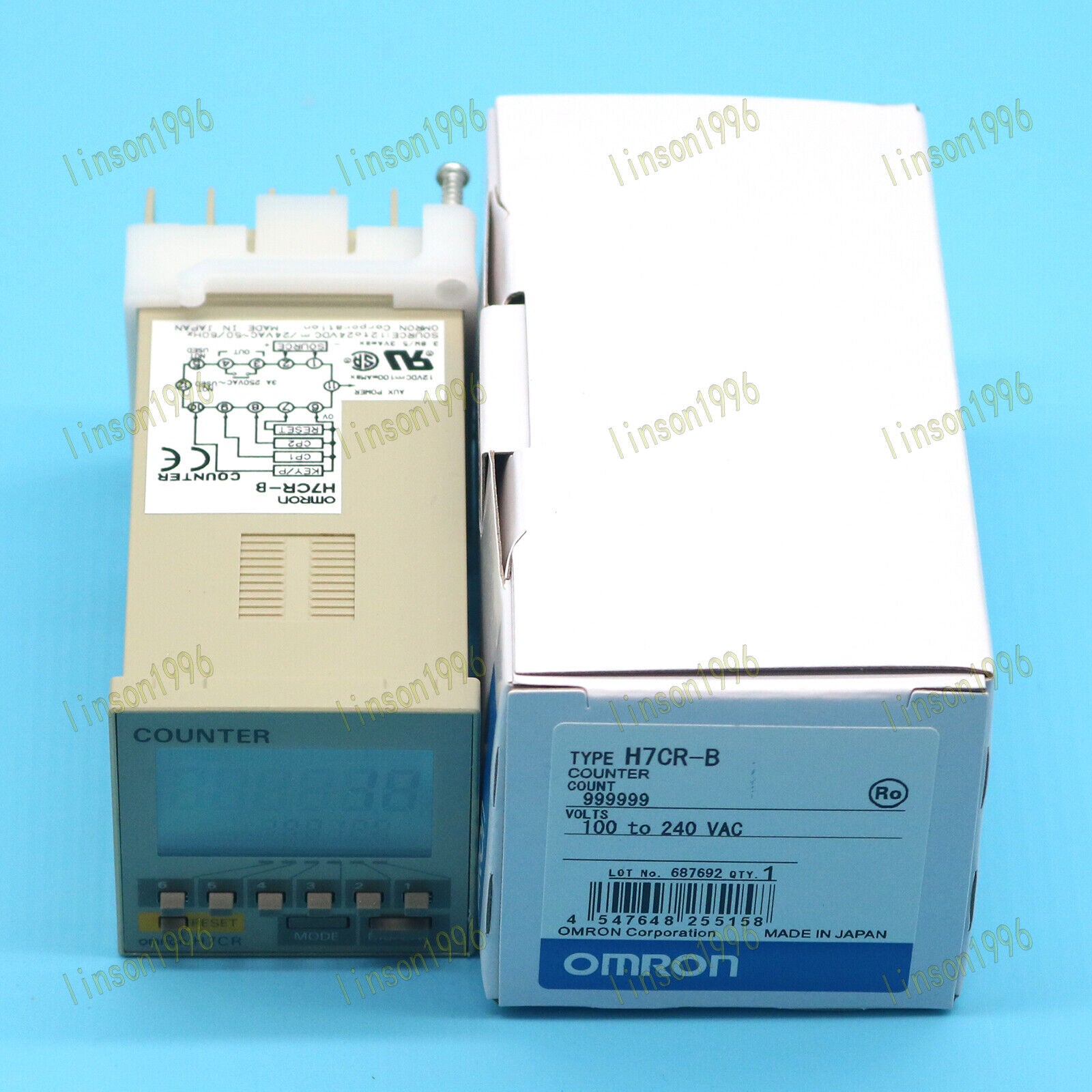 New One Omron H7CR-B Timer 100/240VAC Ship - OMRON