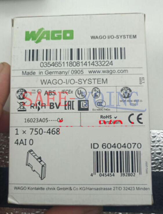 new ONE WAGO 750-468 4-channel analog input module