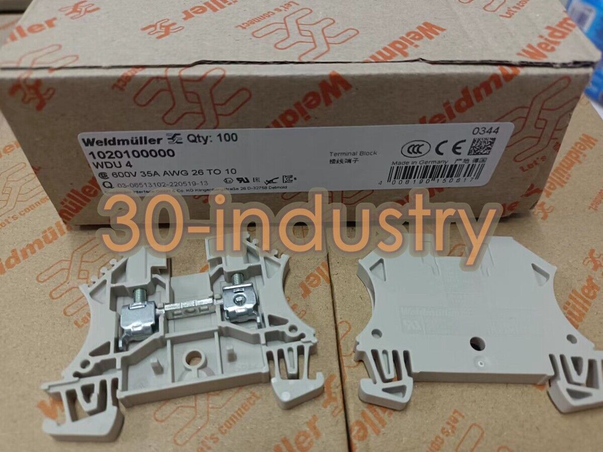 300PCS Weidmuller Terminal WDU 4 - 100PCS in Each Box - WEIDMULLER