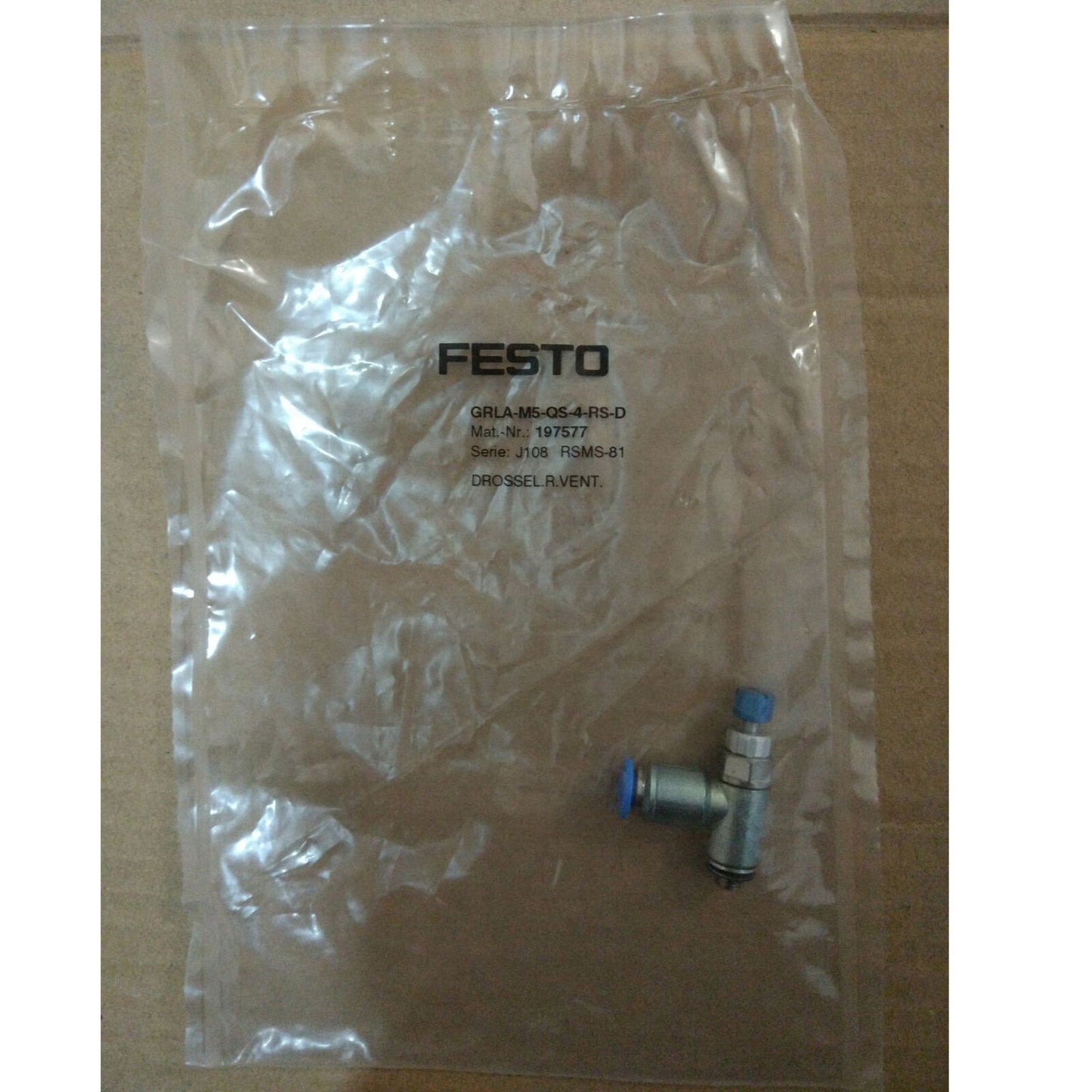 FESTO GRLA-M5-QS-4-RS-D gas fitting - FESTO