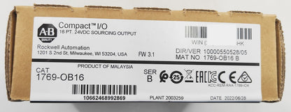 Allen-Bradley 1769-OB16 CompactLogix 16 Pt 24VDC Module Factory Sealed - ALLEN-BRADLEY