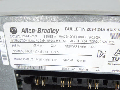 Allen Bradley 2094-AM03-S Servo Drive - ALLEN BRADLEY