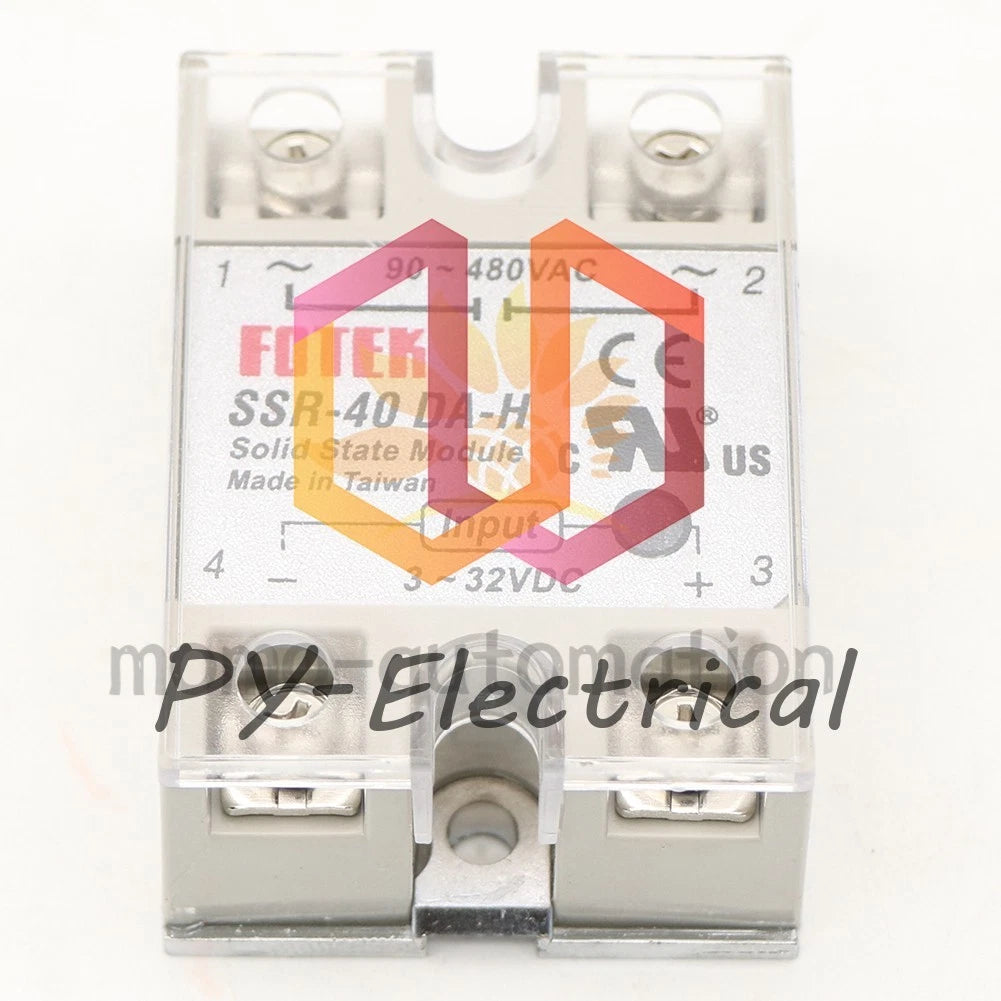 2 PCS FOTEK single-phase solid state relay SSR-40DA-H high voltage 480V 40A