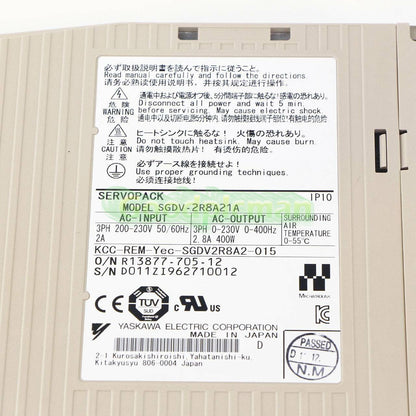Yaskawa SGDV-2R8A21A Servo Drive (1Pcs)