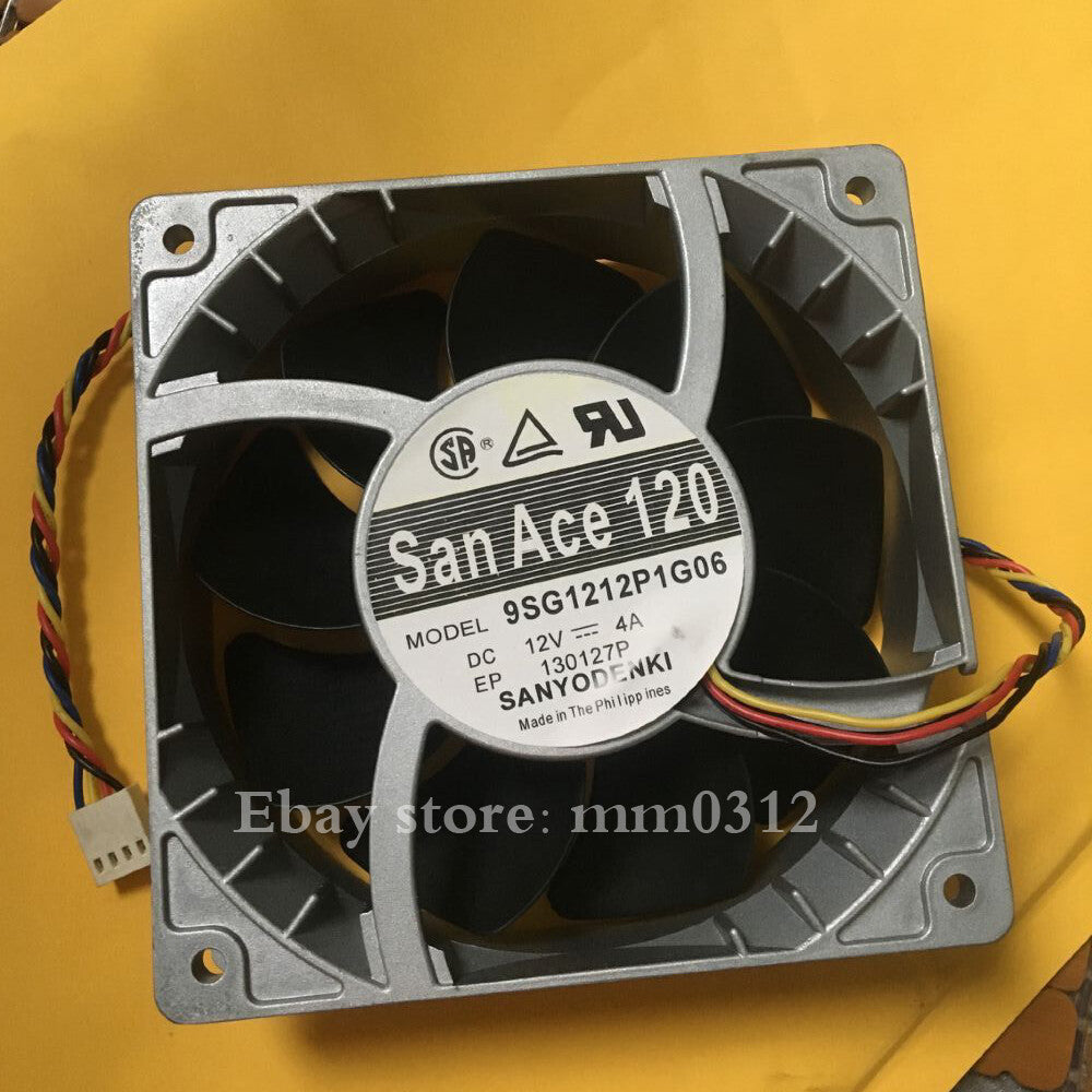 1PCS SANYO Fan 9SG1212P1G06 120*120*38mm DC12V 4A 4PIN