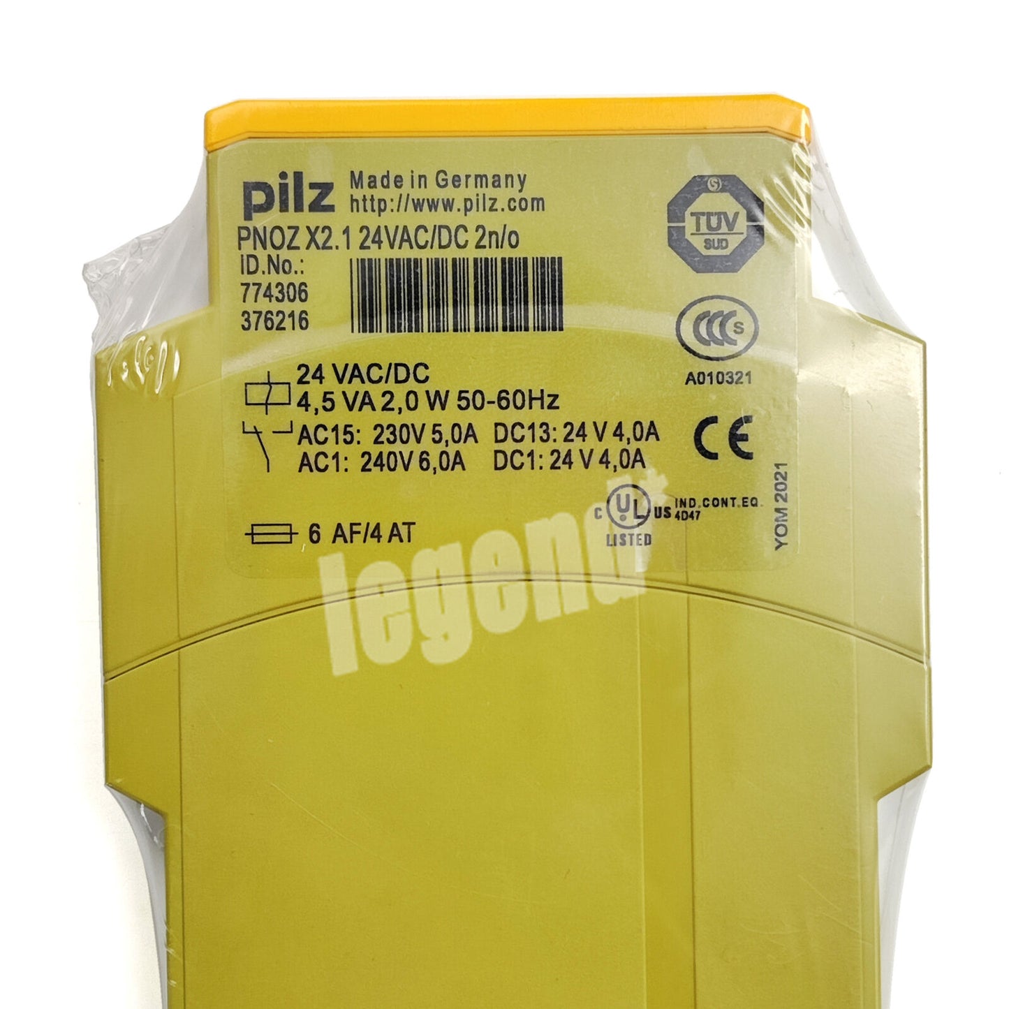 SealedPilz PNOZ X2.1 24VAC/DC Safety Relay - PILZ