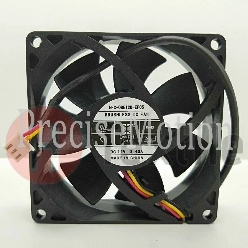 1pcs DWPH EFC-08E12D-EF05 8025 12V 0.40A 8CM 3-Wire Switch Cooling Fan