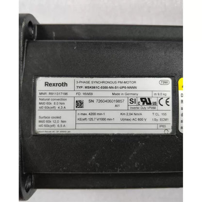 used 1PC REXROTH MSK061C-0300-NN-S1-UP0-NNNN Servo Motor ship