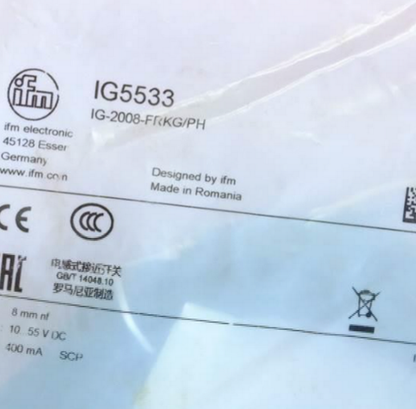 IFM Proximity Switch IG5533 - Proximity Switch IG-2008-FRKG/PH - IFM
