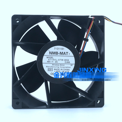 1pcs NMB 4715VL-07W-B56 48V 0.44A 12038 12CM PWM cooling fan