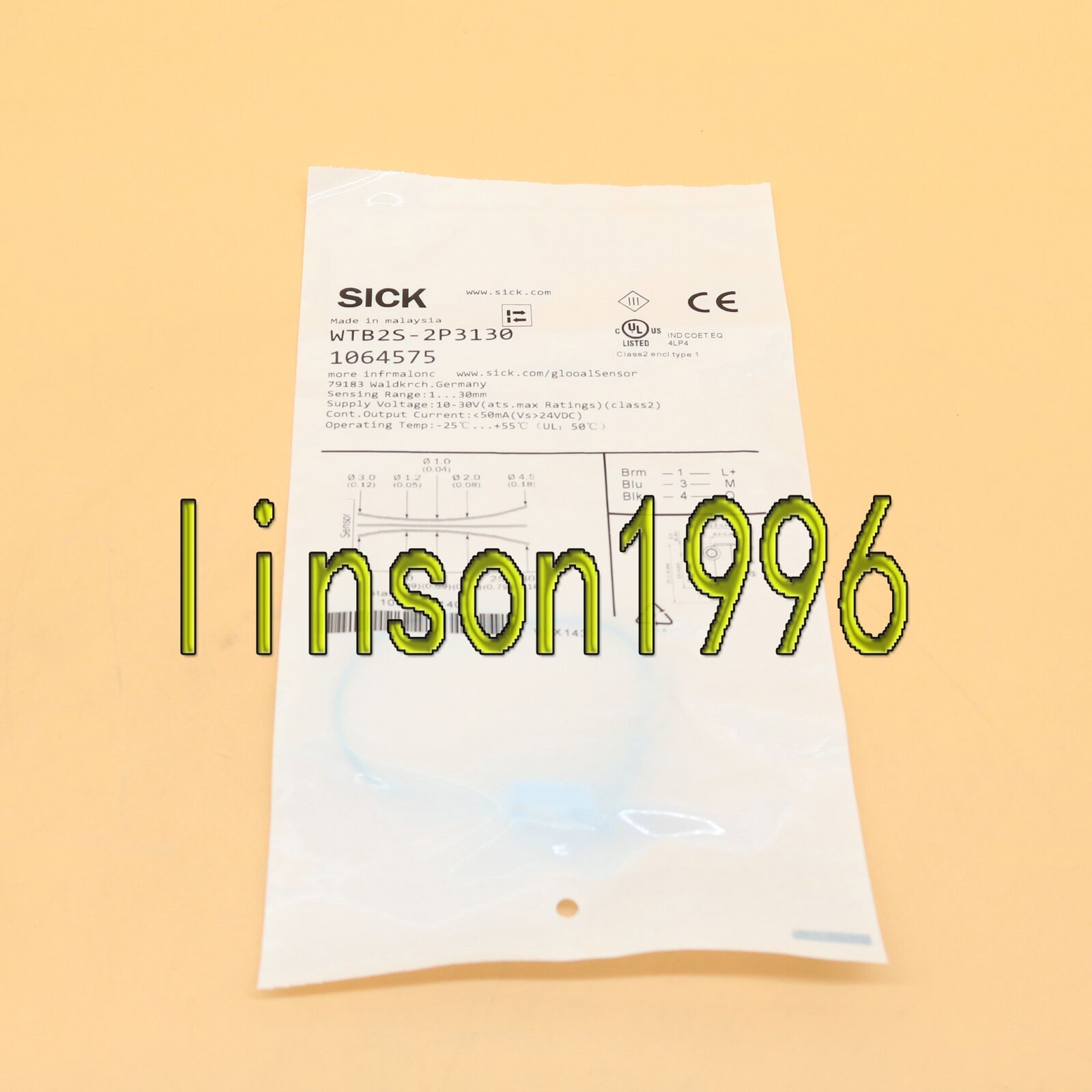 ONE SICK Photoelectric Sensor WTB2S-2P3130 - ONE SICK