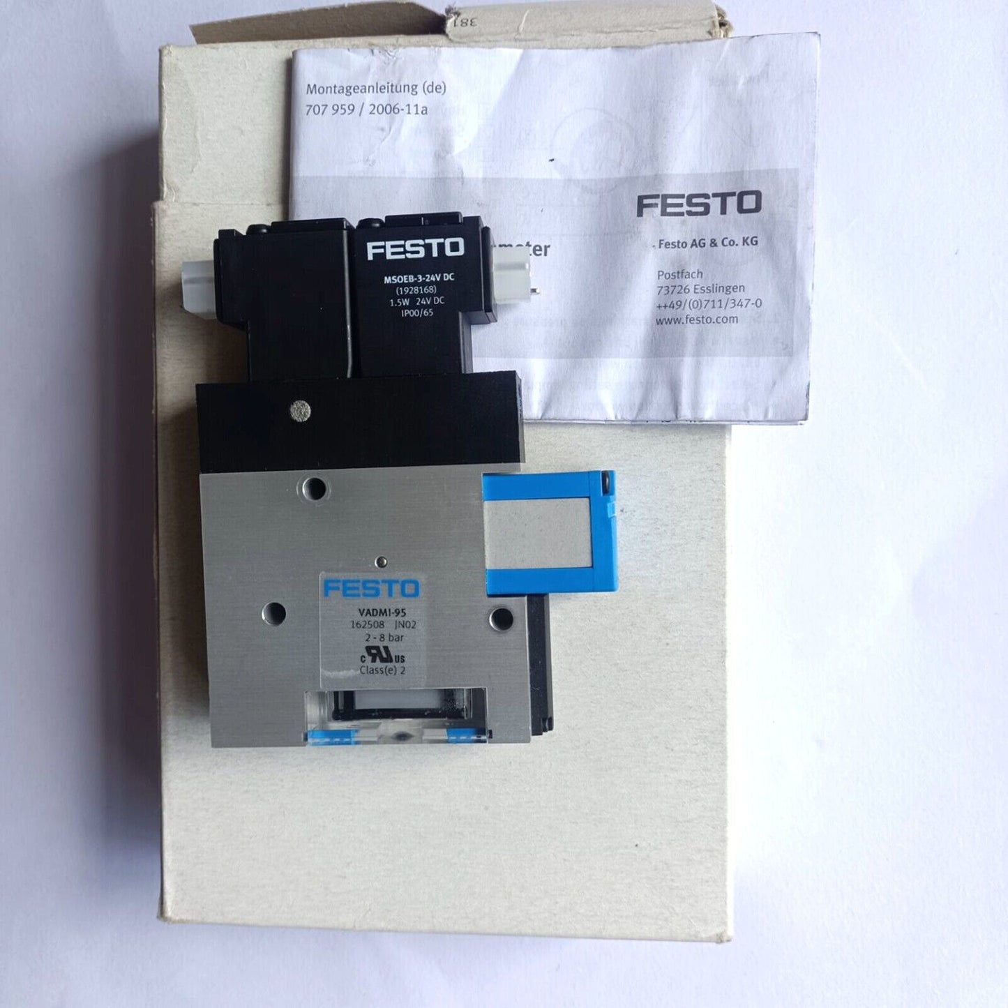FESTO VADMI-95 162508 Vacuum Generator, New - FESTO