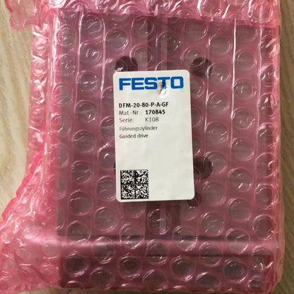 FESTO Guided Cylinder DFM-20-80-P-A-GF, 1-Year Warranty - FESTO